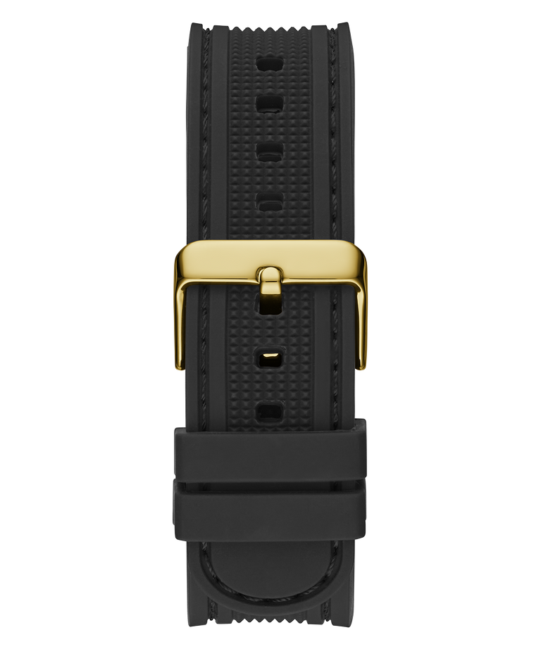 GUESS Mens Black Gold Tone Analog Watch