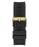 GUESS Mens Black Gold Tone Analog Watch