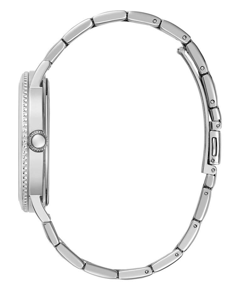 GUESS Mens Silver Tone Analog Watch