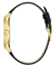 GUESS Mens Black Gold Tone Analog Watch