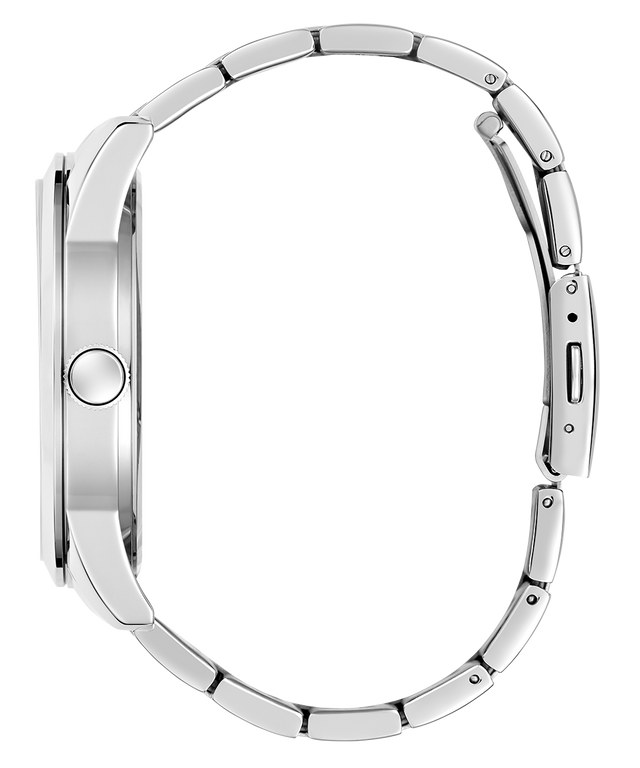 GUESS Mens Silver Tone Analog Watch