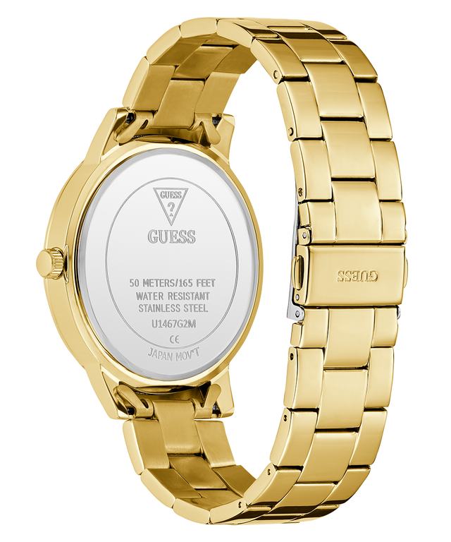 GUESS Mens Gold Tone Analog Watch