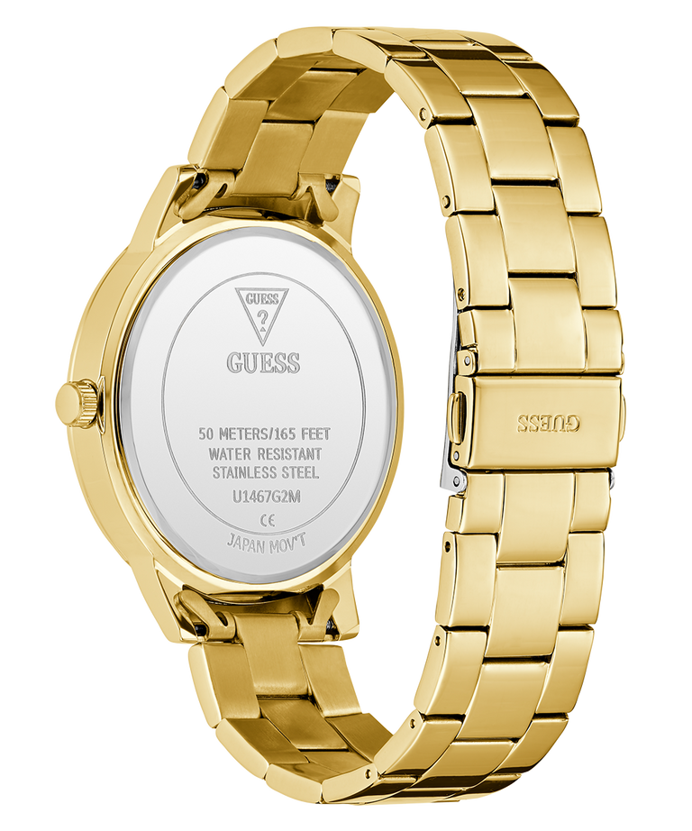 GUESS Mens Gold Tone Analog Watch
