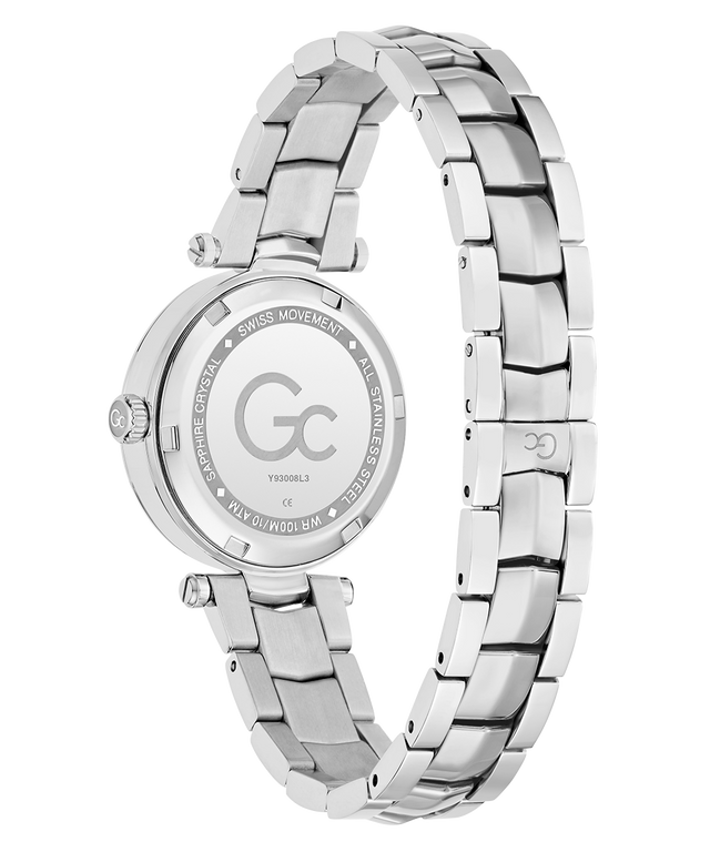 Gc Illusion Small Size Metal Silver watch with a detailed face on a white background