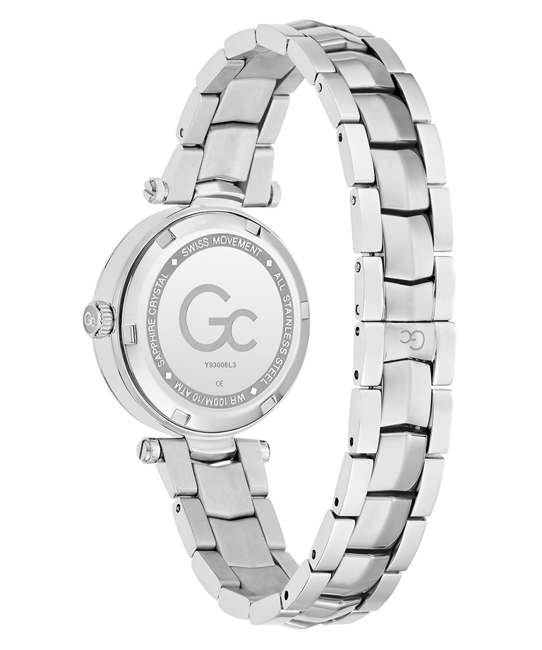 Gc Illusion Small Size Metal Silver watch with a detailed face on a white background