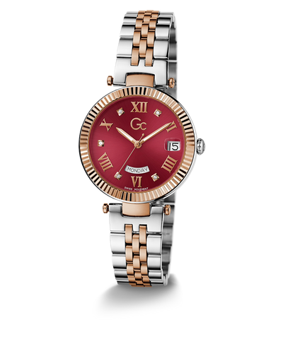 Gc Flair Mid Size Metal angle red dial