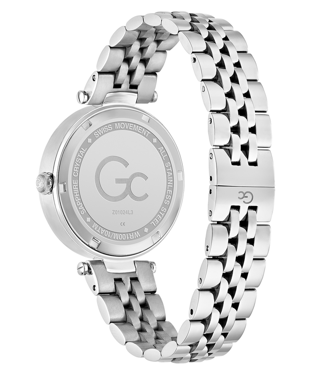 Z12010L9 Silver watch with chain strap on a white background