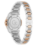 Two-tone silver and rose gold Gc Coussin Shape Mini Small Size Metal watch with 'GC' logo on a white background