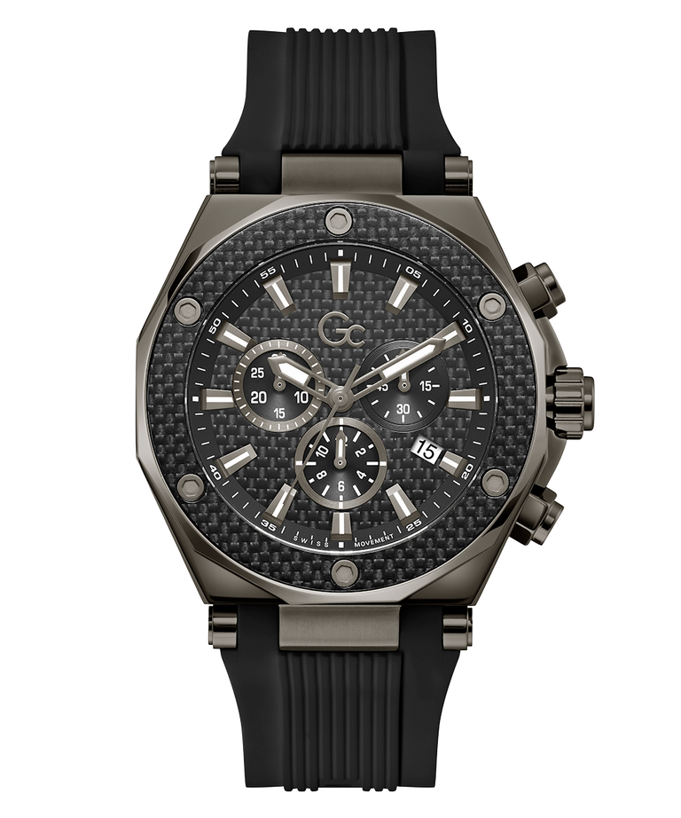 Gc Legacy Chrono Silicone wristwatch with detailed face on a white background