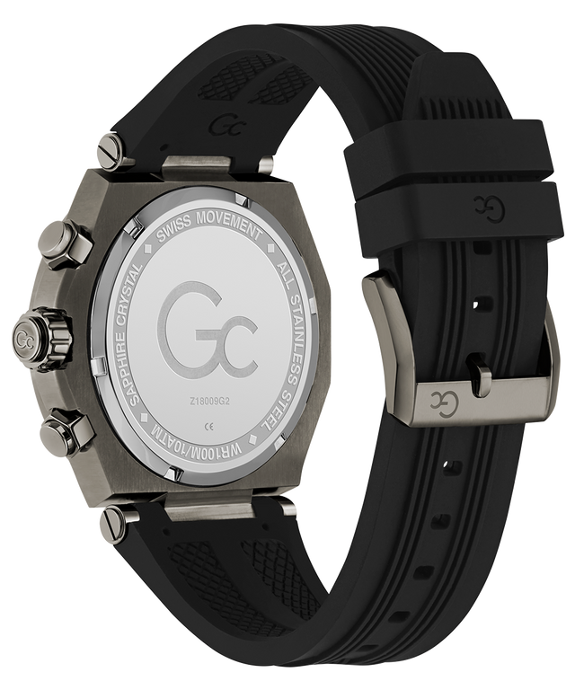 Gc Legacy Chrono Silicone watch with a detailed face on a white background