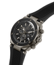 Gc Legacy Chrono Silicone Black watch with detailed face on a white background lifestyle