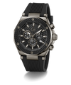 Gc Legacy Chrono Silicone Black watch with detailed face on a white background