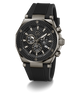 Gc Legacy Chrono Silicone Black watch with detailed face on a white background