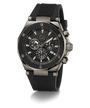 Gc Legacy Chrono Silicone Black watch with detailed face on a white background