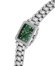 Silver Gc Plaza Mid Size Metal with a green face on a white background lifestyle