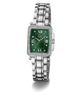 Silver Gc Plaza Mid Size Metal with a green face on a white background