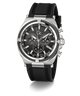 Gc IronClass Chrono Silicone watch with black strap and detailed face on a white background