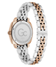 Gc Flair Coussin Lady Mid Size Metal Two-tone watch with silver and rose gold band on a white background