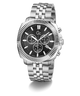 Gc Flair Coussin Chrono Metal Silver watch with black dial on a white background