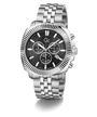 Gc Flair Coussin Chrono Metal Silver watch with black dial on a white background