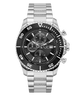 Gc SpeedRacer Chrono Metal Silver watch with black dial on a white background