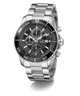 Gc SpeedRacer Chrono Metal Silver watch with black dial on a white background