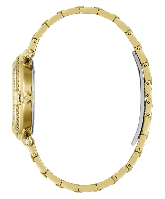 Gold Gc Vogue Cable Mid Size Metal watch with detailed case on a white background