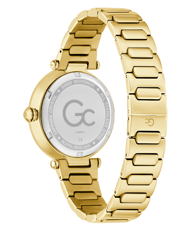 Gold Gc Vogue Cable Mid Size Metal watch with a visible brand logo on a white background