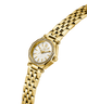 Gc Gleam Mini Small Size Metal Gold watch with a white face on a white background lifestyle