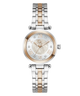 Two-tone Gc TopChic Mid Size Metal watch with silver and rose gold band on a white background