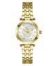 Gold Gc TopChic Mid Size Metal wristwatch with a white face and brand logo on a white background