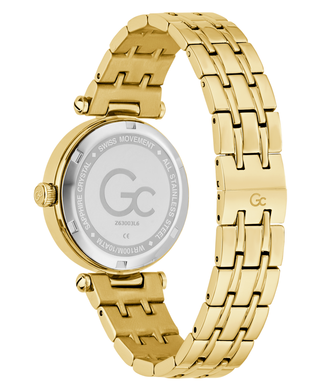 Gold Gc TopChic Mid Size Metal watch with a visible brand logo on a white background