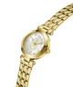Gold Gc TopChic Mid Size Metal wristwatch with a white face on a white background lifestyle