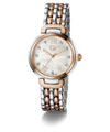 Gc Allure Mid Size Metal Two-tone watch with rose gold and silver band on a white background