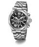 Gc Atlas Chrono Metal Silver watch with a black dial on a white background