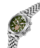 Gc Atlas Chrono Metal Silver watch with a green dial on a white background lifestyle