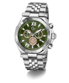 Gc Atlas Chrono Metal Silver watch with a green dial on a white background