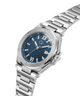 Gc Legacy Sleek Metal Silver watch with a blue dial on a white background lifestyle