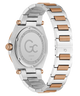 Gc Legacy Sleek Metal Silver and rose gold watch with 'GC' branding on a white background