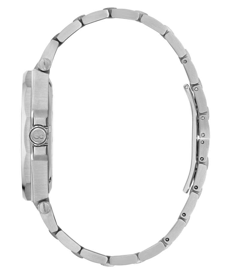 Silver Gc Legacy Sleek Metal with a detailed band on a white background
