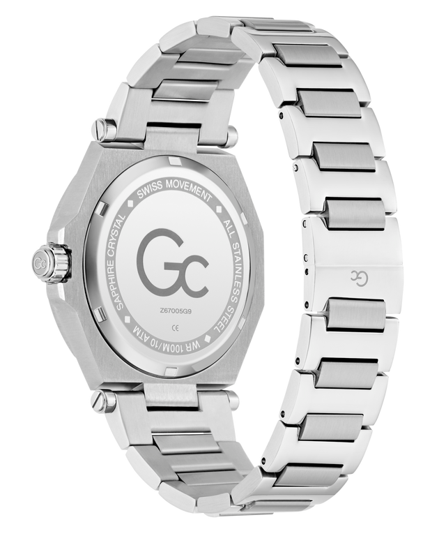 Silver Gc Legacy Sleek Metal with a metallic band on a white background