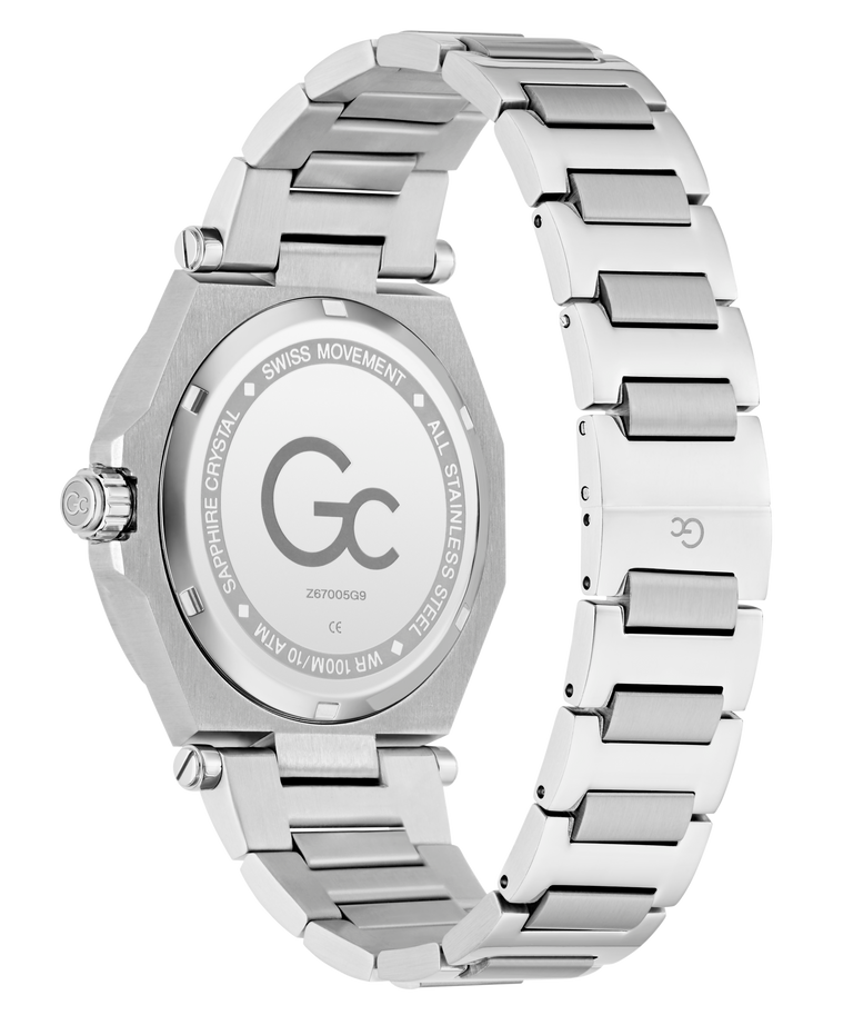 Silver Gc Legacy Sleek Metal with a metallic band on a white background