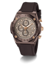 Gc IdolSport Chrono Silicone watch with brown strap and detailed face on a white background