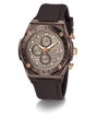 Gc IdolSport Chrono Silicone watch with brown strap and detailed face on a white background
