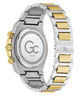 Two-tone silver and gold Gc IdolSport Chrono Metal with brand logo on a white background