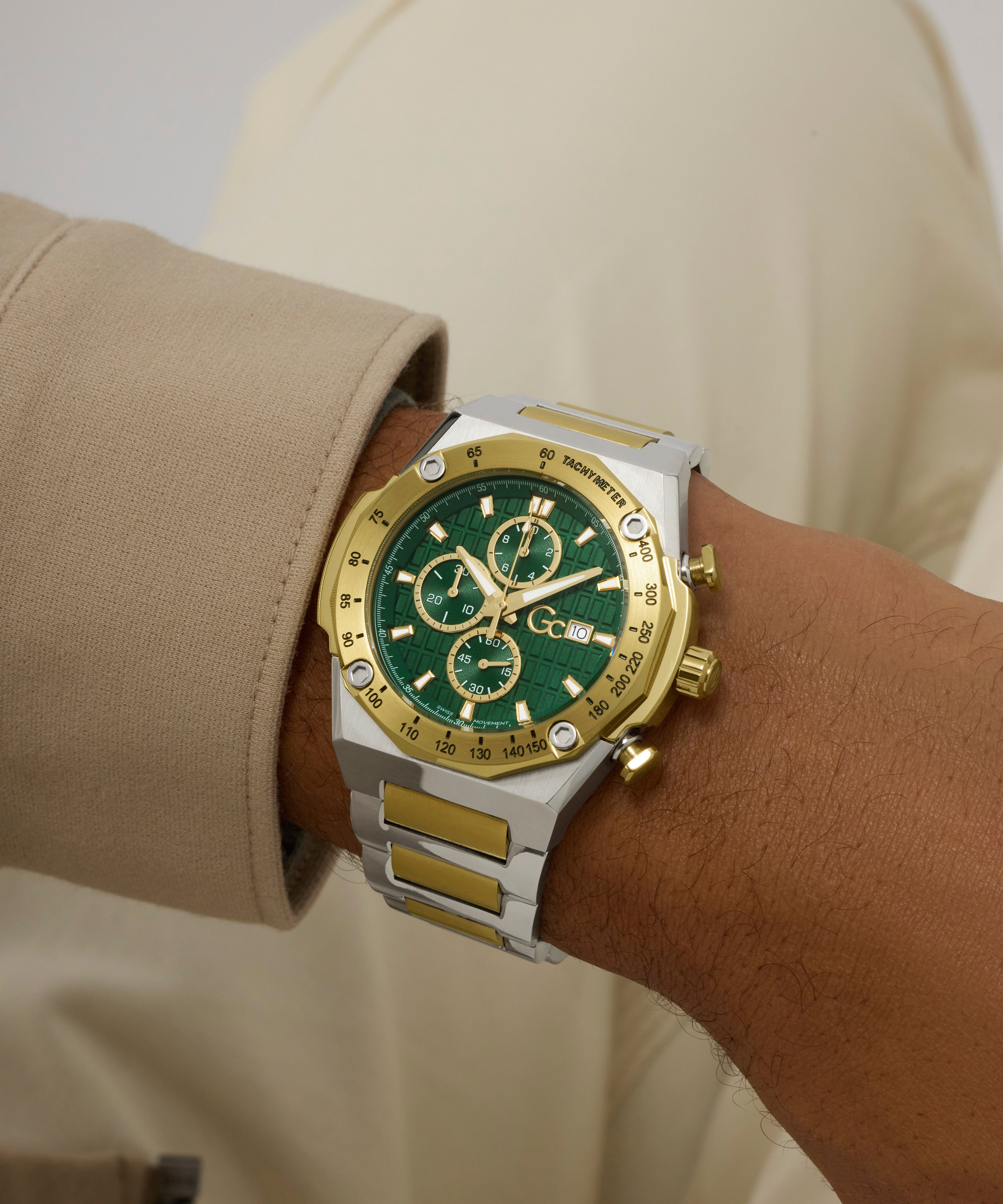 Gc IdolSport Chrono Metal - Z68006G9 | GUESS Watches US