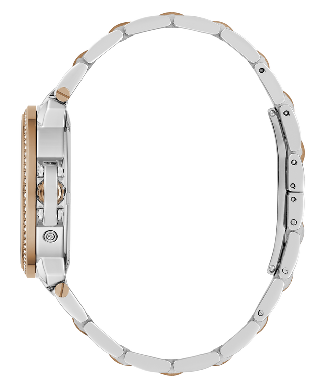 Silver and rose gold Gc MoonChic Large Size Metal with a detailed band design on a white background