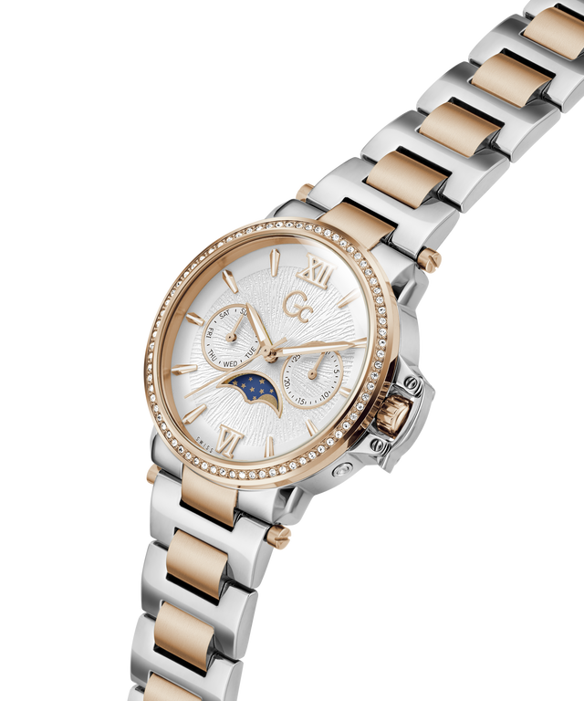 Two-tone Gc MoonChic Large Size Metal with gold and silver band on a white background lifestyle