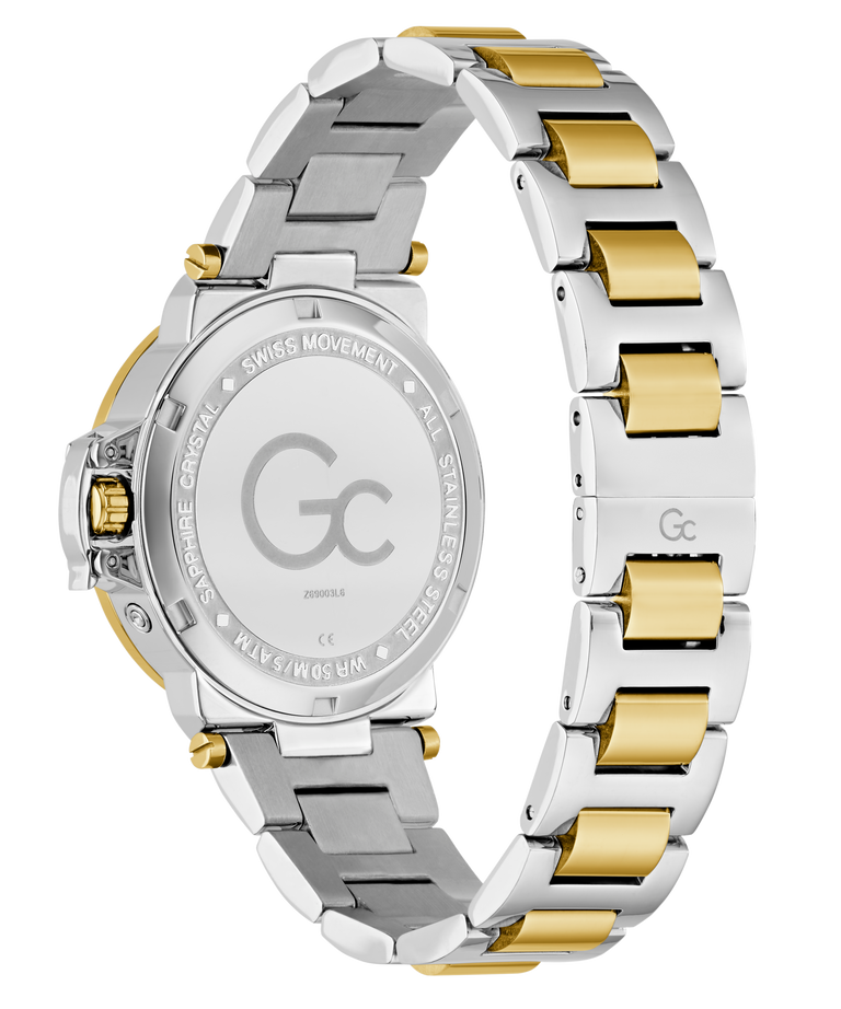Two-tone silver and gold Gc MoonChic Large Size Metal with 'GC' branding on a white background