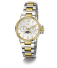 Two-tone Gc MoonChic Large Size Metal with gold and silver band on a white background
